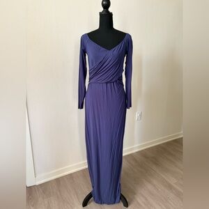 Blue Long Sleeve Dress